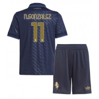 Maglia Calcio Juventus Nicolas Gonzalez #11 Terza Divisa Bambino 2024-25 Manica Corta (+ pantaloncini)